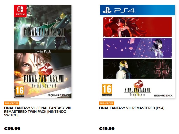  Final Fantasy VII / Final Fantasy VIII Remastered Twin Pack for Switch and Final Fantasy VIII Remastered