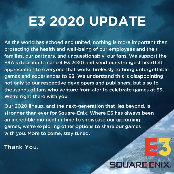 Square Enix E3 2020 update