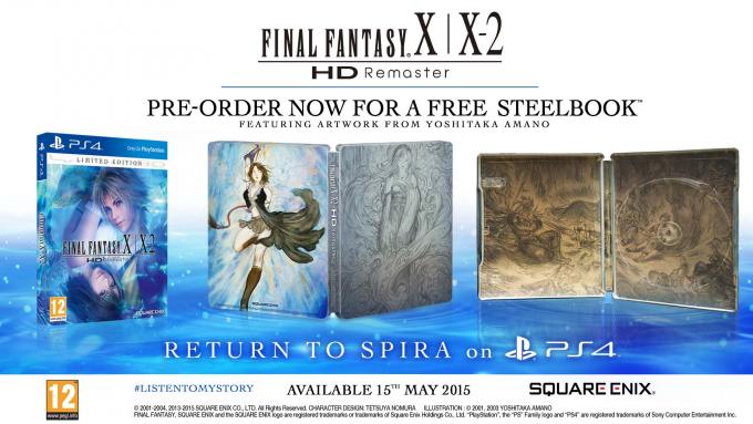 Final Fantasy X / X-2 HD Collection PS4 Limited Edition steelbook