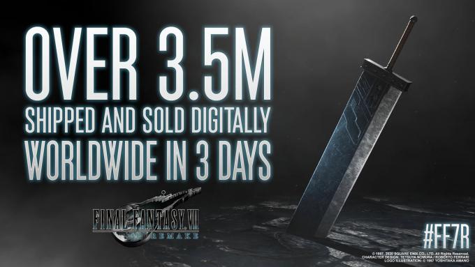 Final Fantasy VII Remake sales exceeds 3.5 million