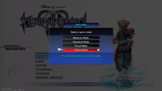 Kingdom Hearts III Critical Mode