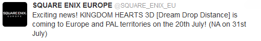 Square Enix's European Twitter account