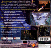 Legend of Dragoon United States back cover