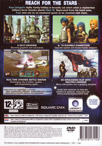 Star Ocean: Till the End of Time European back cover